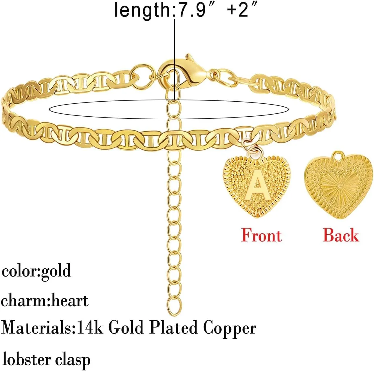 HUASAI Initial Ankle Bracelets for Women Gold Anklets for Women Trendy Summer Beach Vacation Jewelry 2025