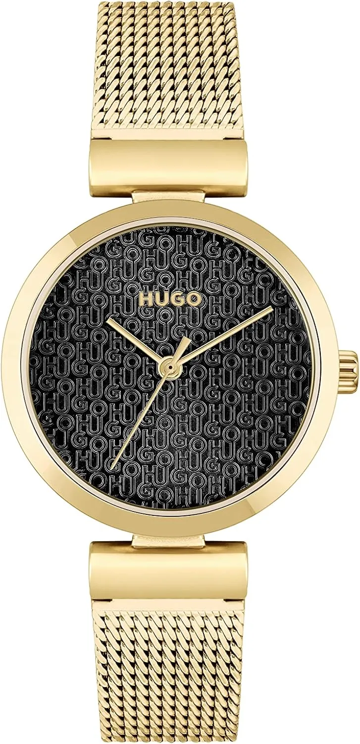 HUGO #Sweet Women's Ionic Plated Steel Watch, (Model: 1540129), Gold
