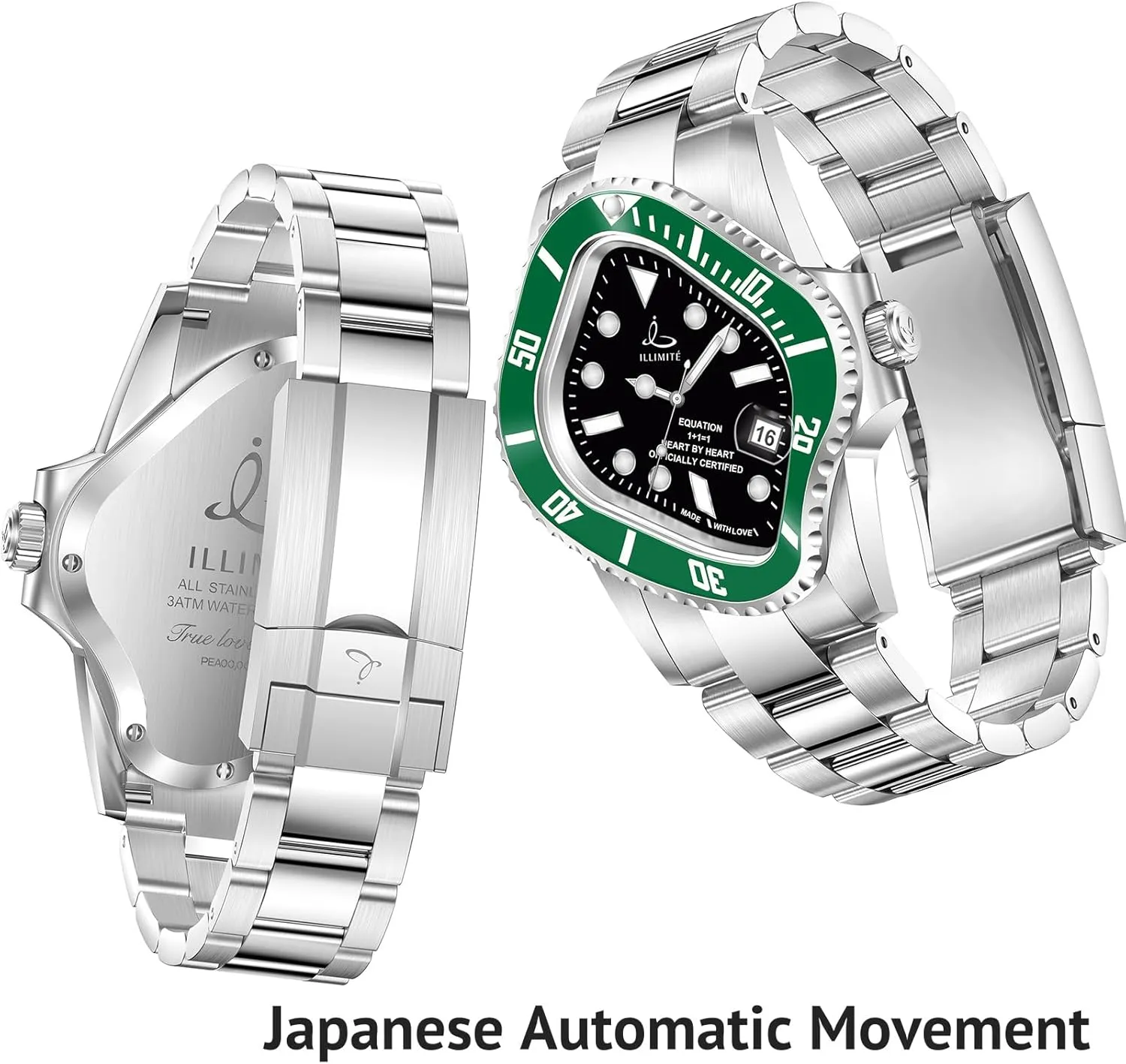 ILLIMITE Melting Automatic Watches for Men Japanese Miyota 8215 Self-Winding Mechanical Movement Women Watch Waterproof Stainless Steel Art Surrealist Wrist Watches Pea001