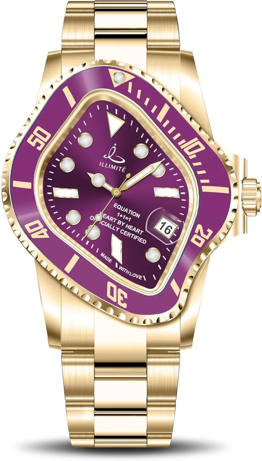 ILLIMITE Melting Automatic Watches for Men Japanese Miyota 8215 Self-Winding Mechanical Movement Women Watch Waterproof Stainless Steel Art Surrealist Wrist Watches Pea001