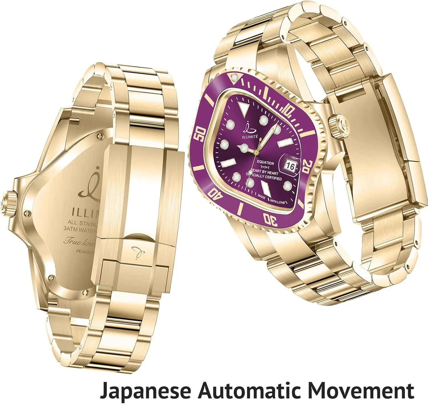 ILLIMITE Melting Automatic Watches for Men Japanese Miyota 8215 Self-Winding Mechanical Movement Women Watch Waterproof Stainless Steel Art Surrealist Wrist Watches Pea001