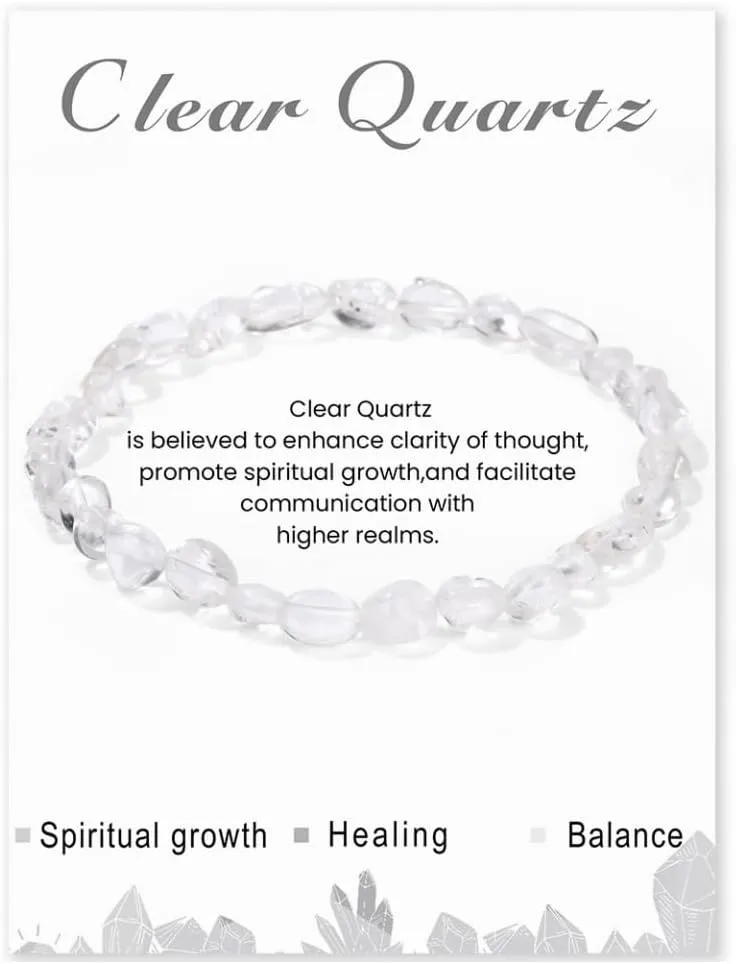 Irregular Natural Stone Bracelets for Women Men,Stress Relief Beaded Bracelet,Colorful Stone Bracelets,Stretchable Beaded Anxiety Reduce Bracelet Jewelry