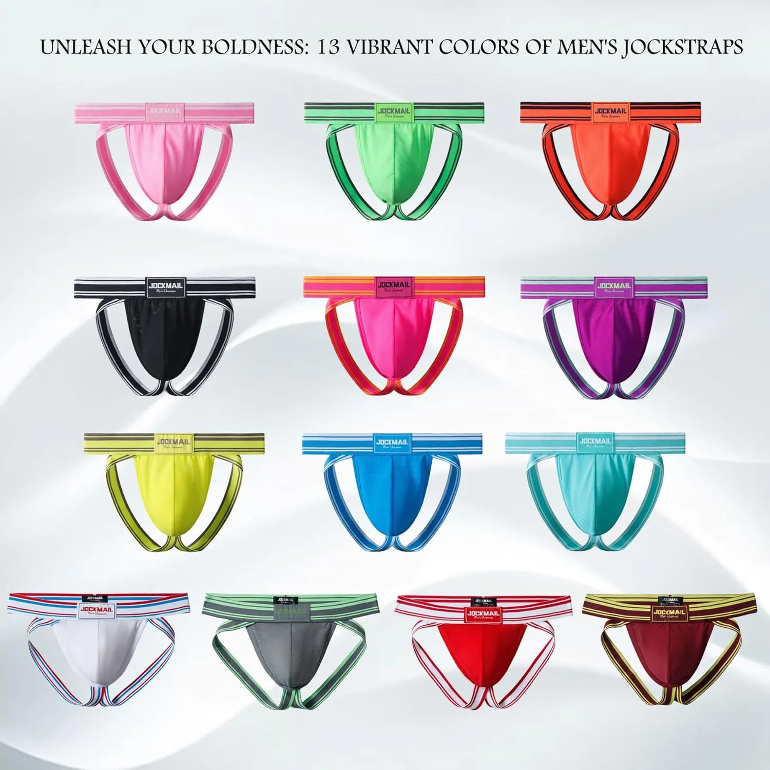 JOCKMAIL 5PCS/Pack Men Jockstrap Underwear Athletic Supporter Jockstrap Low Rise Men Briefs Jockstrap Sport Underwear