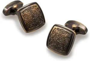 King Mansa Musa Of Mali Antique Brass Cufflinks Rhodium Plating - Cuff Links Mens - Tuxedo Buttons & Accessories