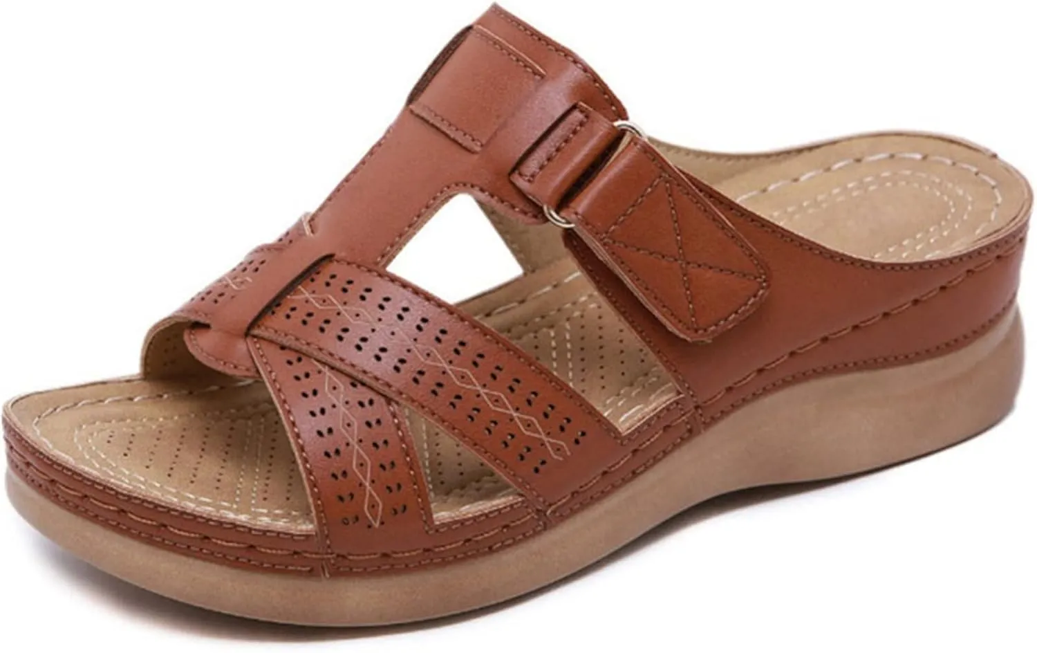 Ladmiple Orthotic Sandals For Women Dressy Summer Comfort Walking Open Toe Arch Support Slides Orthopedic Flip Flops