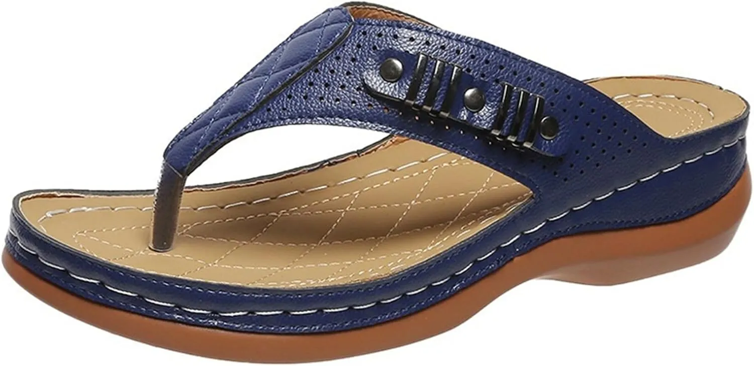 Ladmiple Orthotic Sandals Women Plantar Fasciitis Arch Support Comfortable Dressy Casual Summer Walking Orthopedic Flip Flops