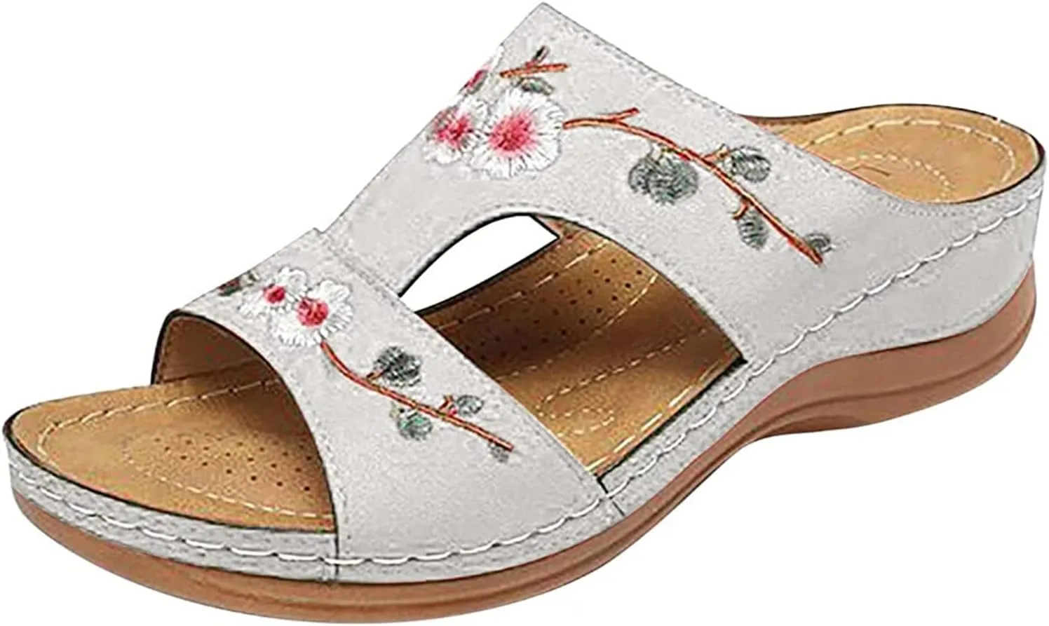 Ladmiple Women's Sandals With Arch Support Orthotic Plantar Fasciitis Orthopedic Slides Slippers Dressy Summer Flip Flops