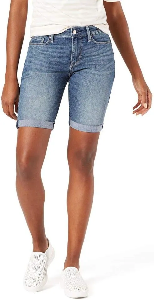 Levi Strauss Signature Gold Women's Mid-Rise Bermuda Shorts (Also Available in Plus)
