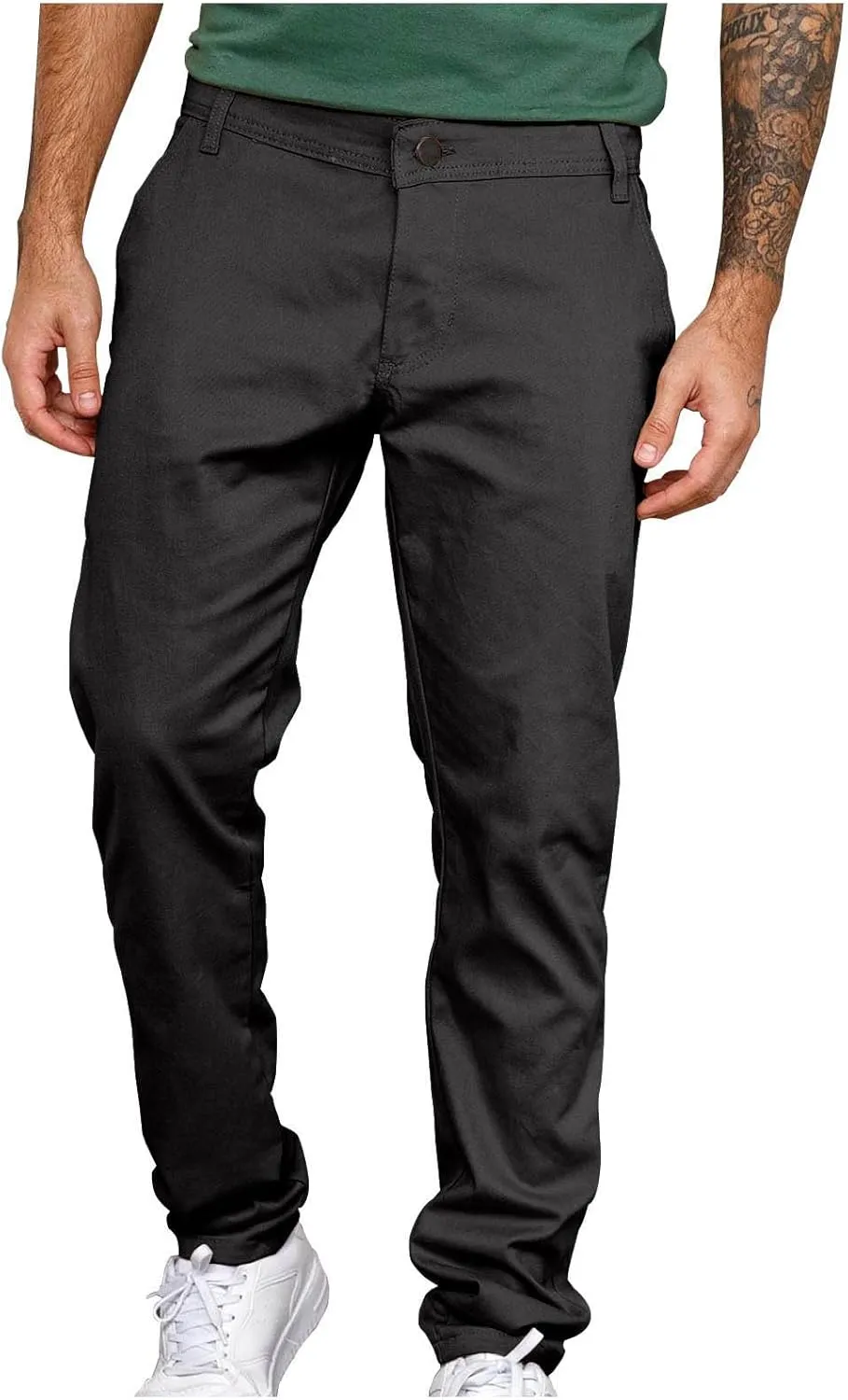 Linen Chino Pants Men Slim Fit Comfortable Breathable Stylish Business Casual Daily Office Travel Work Relaxed