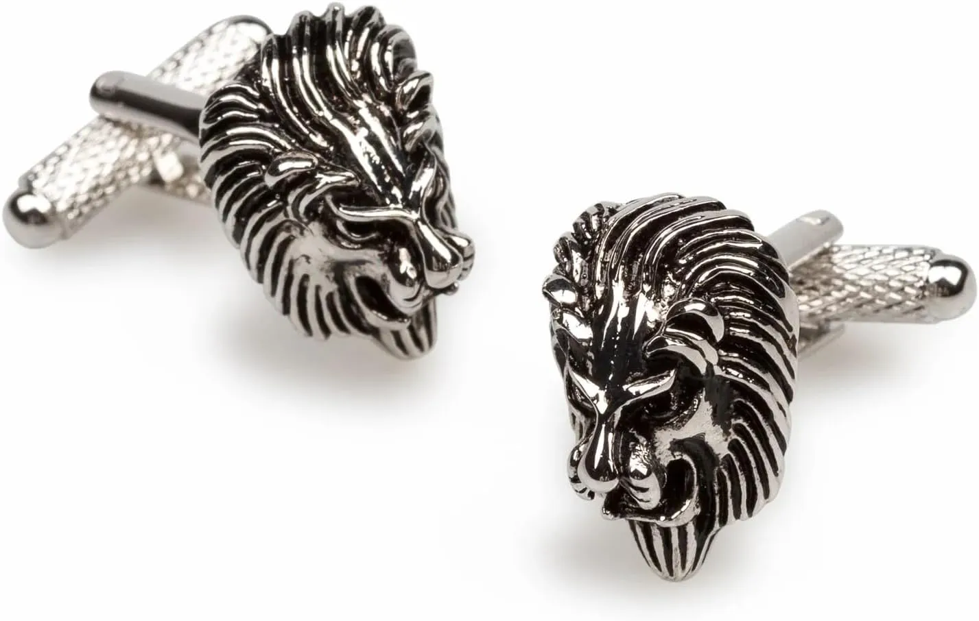 Lion Cufflinks Silver Rhodium Plating - Cuff Links Mens - Tuxedo Buttons & Accessories