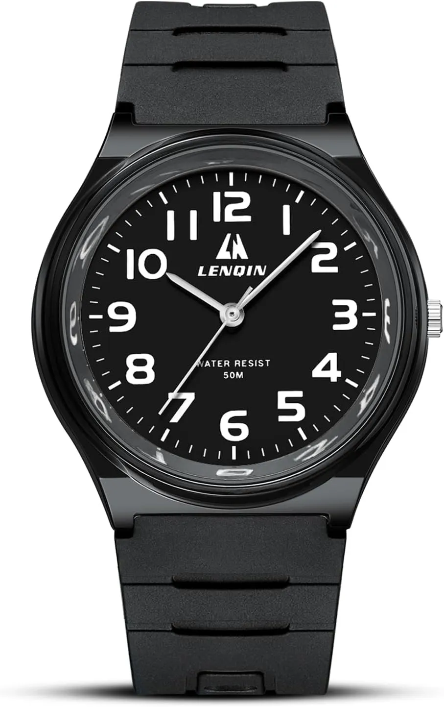 LN LENQIN Mens Watches Analog Quartz Sports Unisex 30M Waterproof Nurse Watch for Men Women Medical Professionals Military Time with Second Hand Glowing Easy to Read Dial
