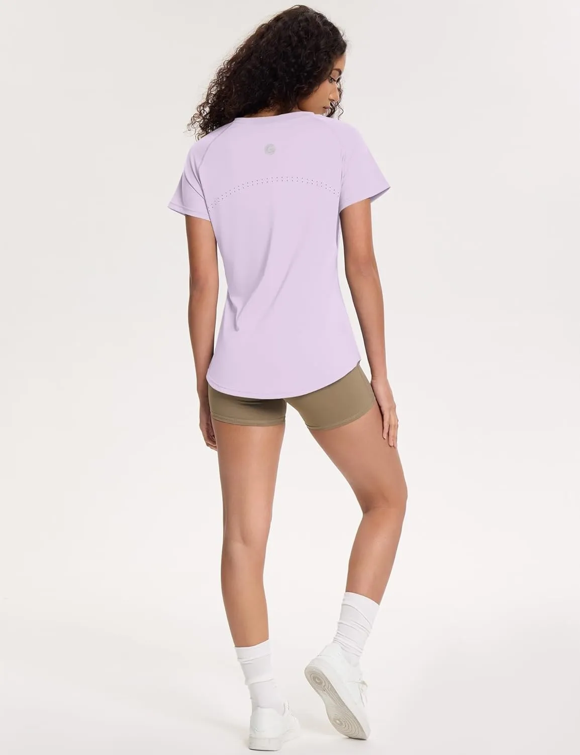 Loovoo Workout Tops for Women Loose Fit Breathable Activewear Cool Quick Dry Gym Athletic Tee Top