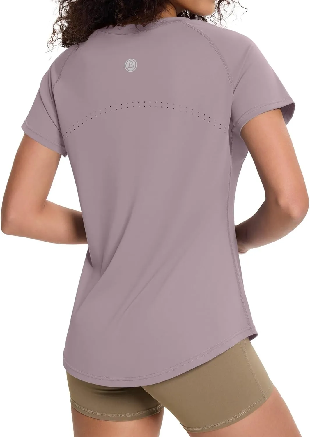 Loovoo Workout Tops for Women Loose Fit Breathable Activewear Cool Quick Dry Gym Athletic Tee Top