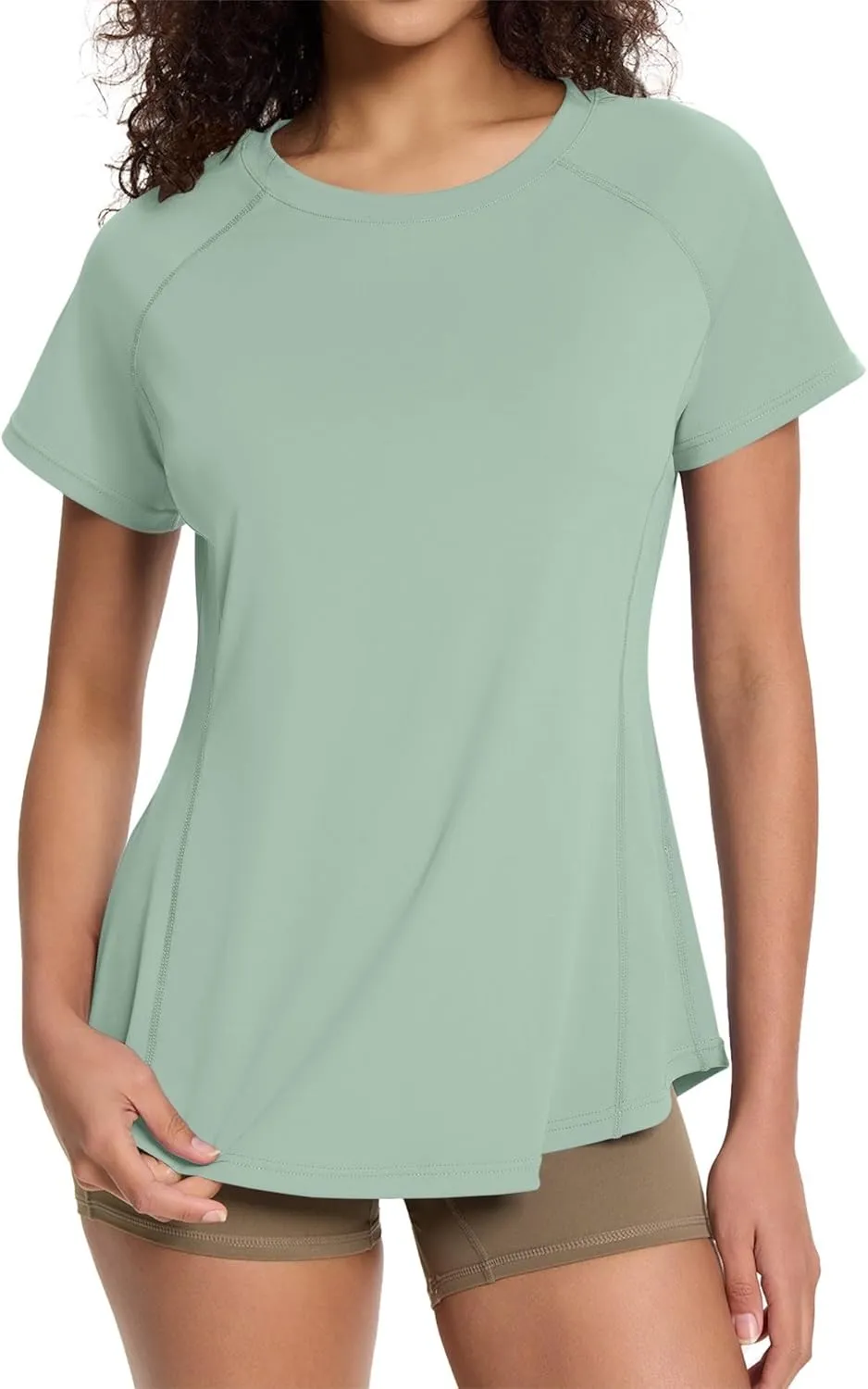 Loovoo Workout Tops for Women Loose Fit Breathable Activewear Cool Quick Dry Gym Athletic Tee Top