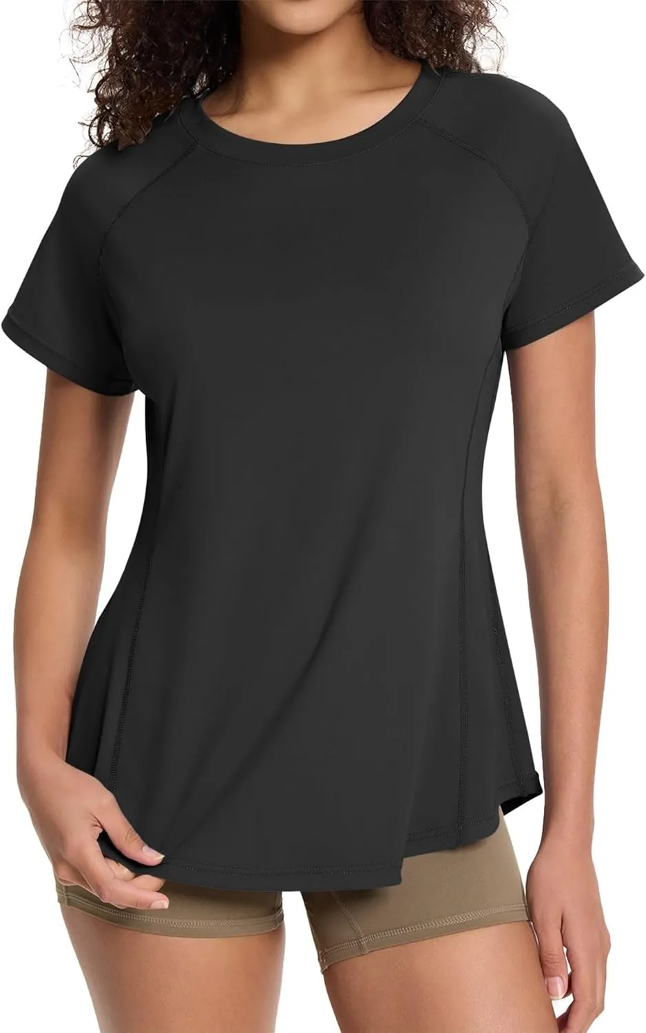 Loovoo Workout Tops for Women Loose Fit Breathable Activewear Cool Quick Dry Gym Athletic Tee Top