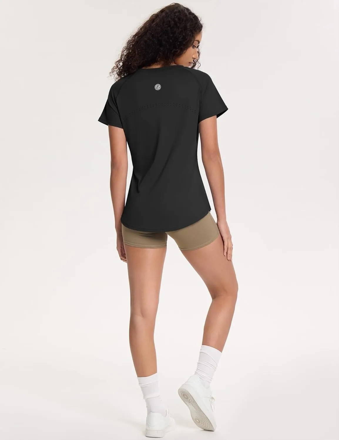 Loovoo Workout Tops for Women Loose Fit Breathable Activewear Cool Quick Dry Gym Athletic Tee Top