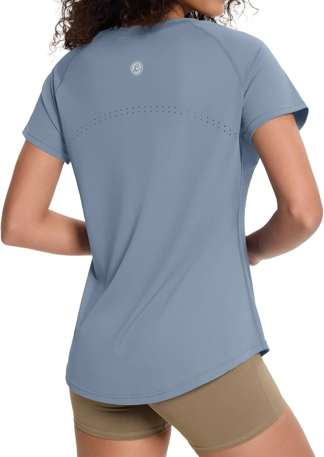 Loovoo Workout Tops for Women Loose Fit Breathable Activewear Cool Quick Dry Gym Athletic Tee Top