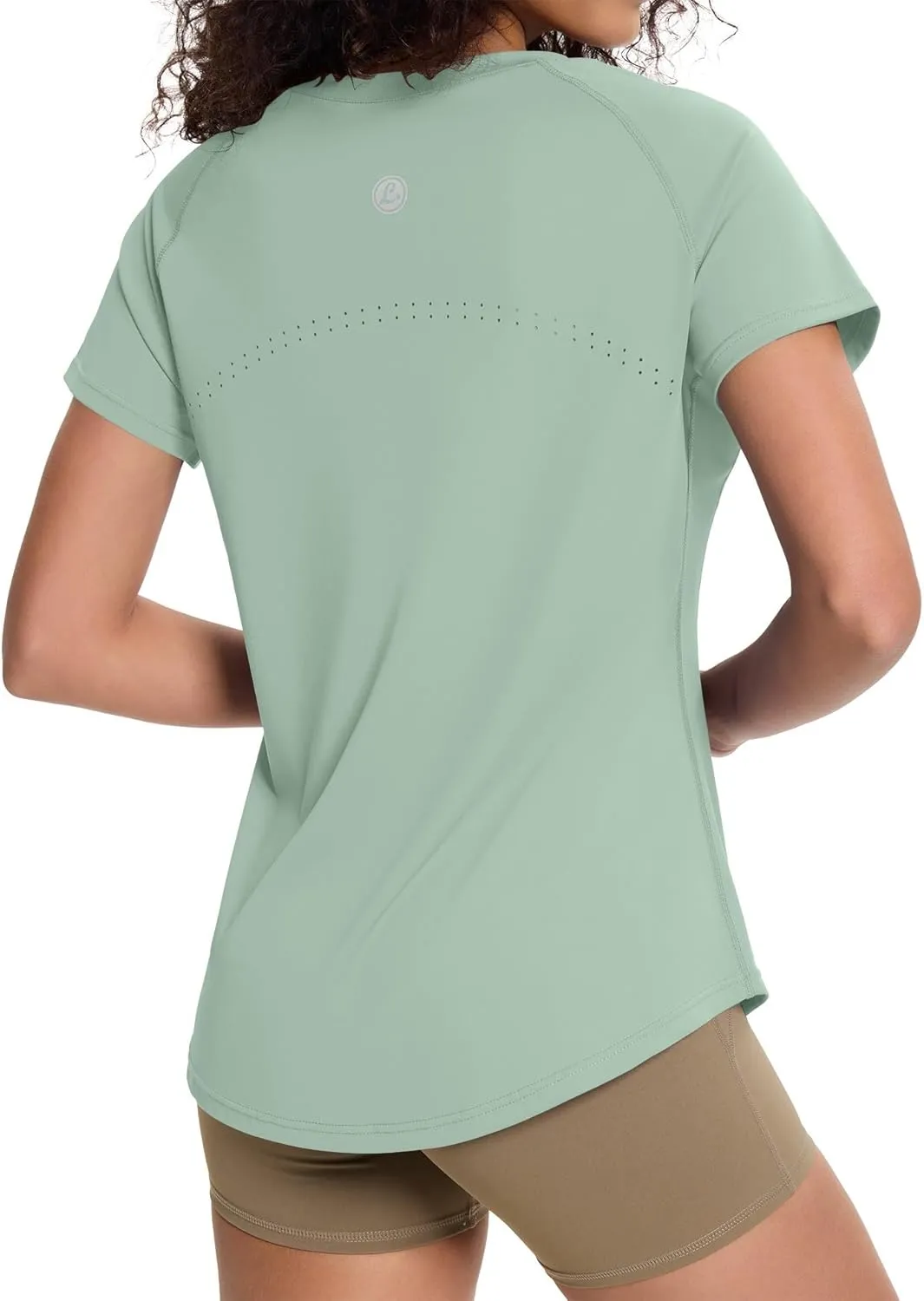 Loovoo Workout Tops for Women Loose Fit Breathable Activewear Cool Quick Dry Gym Athletic Tee Top