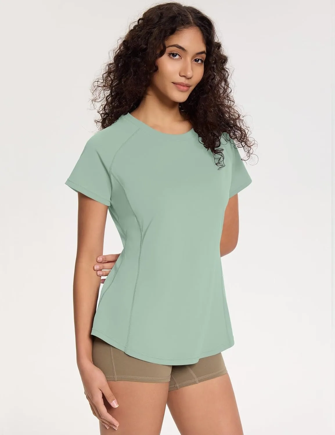 Loovoo Workout Tops for Women Loose Fit Breathable Activewear Cool Quick Dry Gym Athletic Tee Top