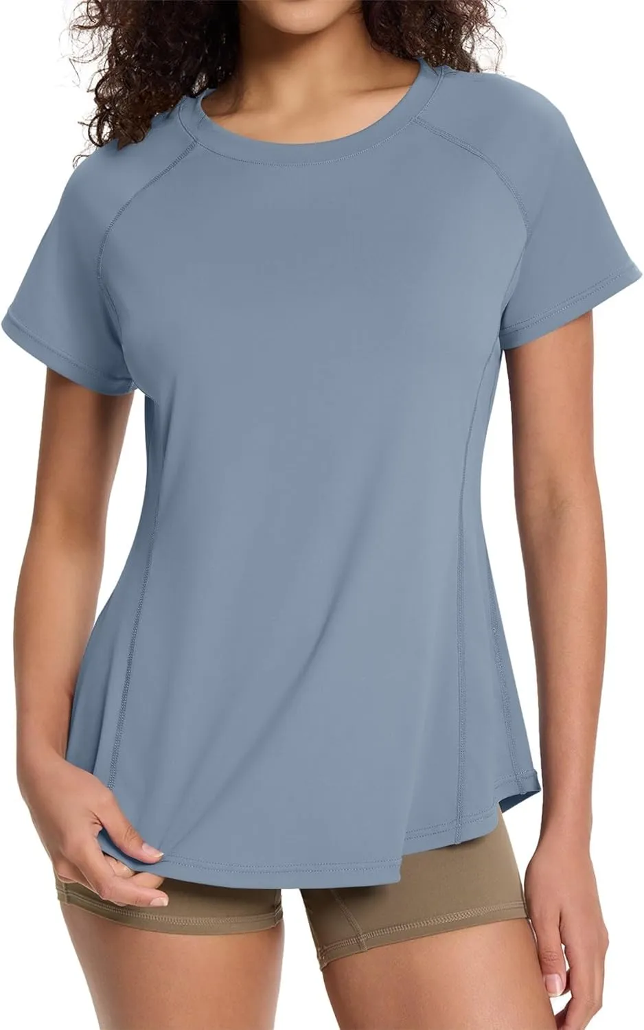 Loovoo Workout Tops for Women Loose Fit Breathable Activewear Cool Quick Dry Gym Athletic Tee Top