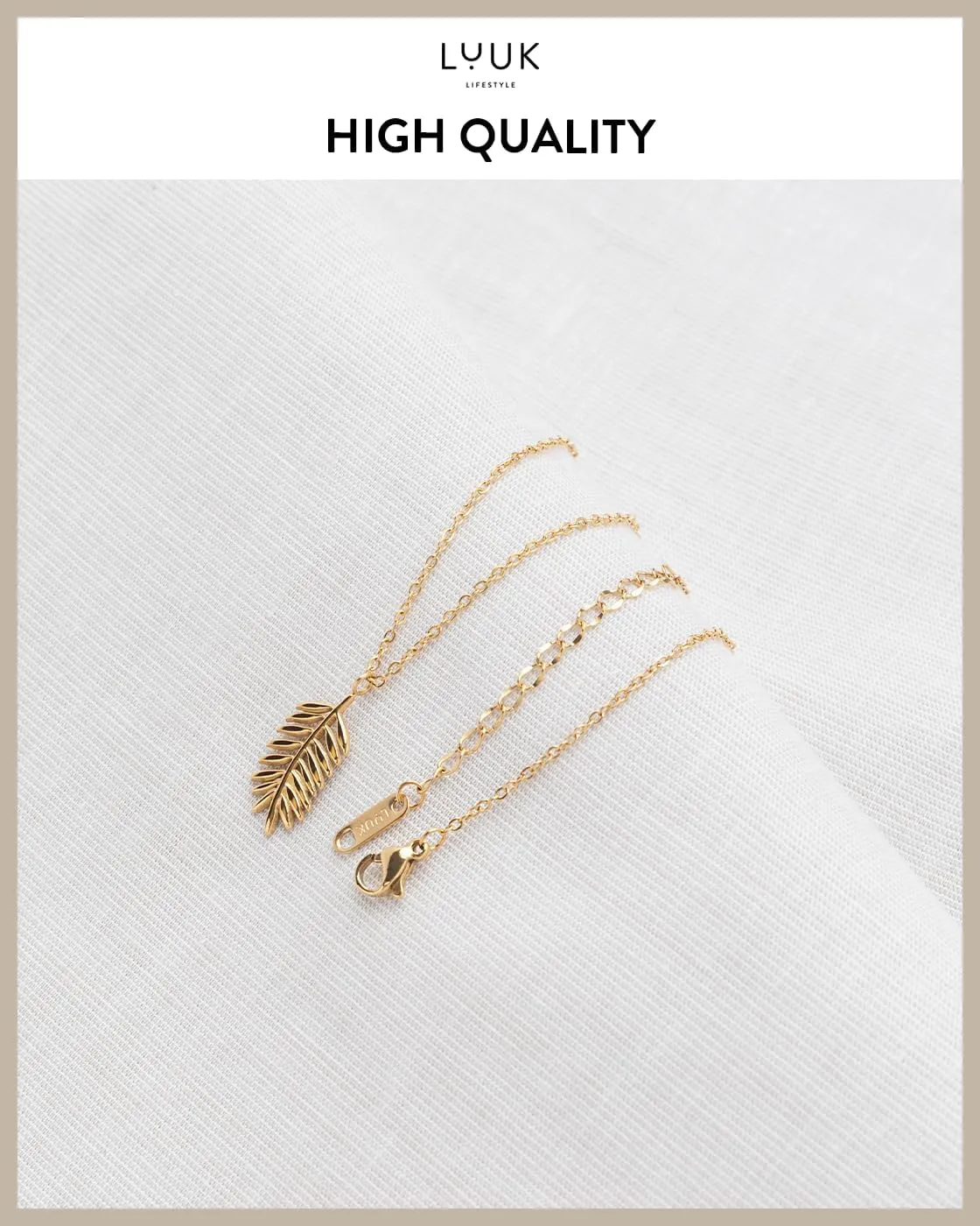 LUUK LIFESTYLE Filigree stainless steel necklaces with pendants in a timeless design with HAPPINESS card, women's jewellery and gift idea