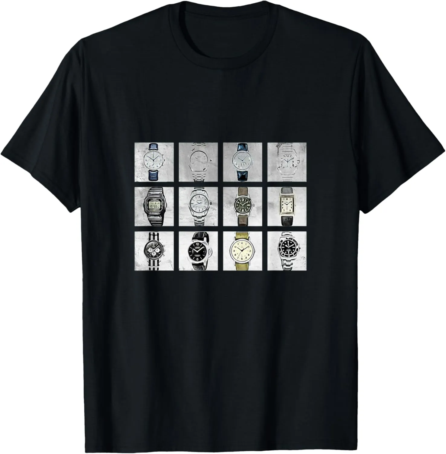 Luxury Watches Vintage Classic Distressed Look T-Shirt