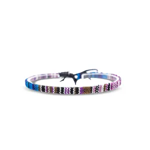 Made by Nami Surfer Anklet for Men and Women Waterproof and Adjustable Surfer Ankle Bracelet String Ankle Bracelet Beach Accessory for Ethnic Hippie Style (Purple)