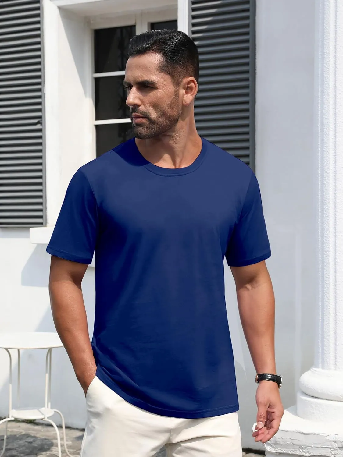 MAGNIVIT Men's Shirts Short Sleeve Cotton T-Shirt Basic Classic Casual Pullover Shirt