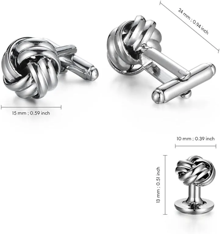 Man Shirt Cufflinks Set, with Gift Box Wedding Vintage Designer Cufflink Shirt Studs Button and Cufflink for Mens Tie Clip 8PCS