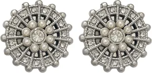 Men Cufflinks Silver Hollow Rhinestone Elegant Sparkling Distinctive Wedding Ceremony Graduation Formal Shirt Accessories