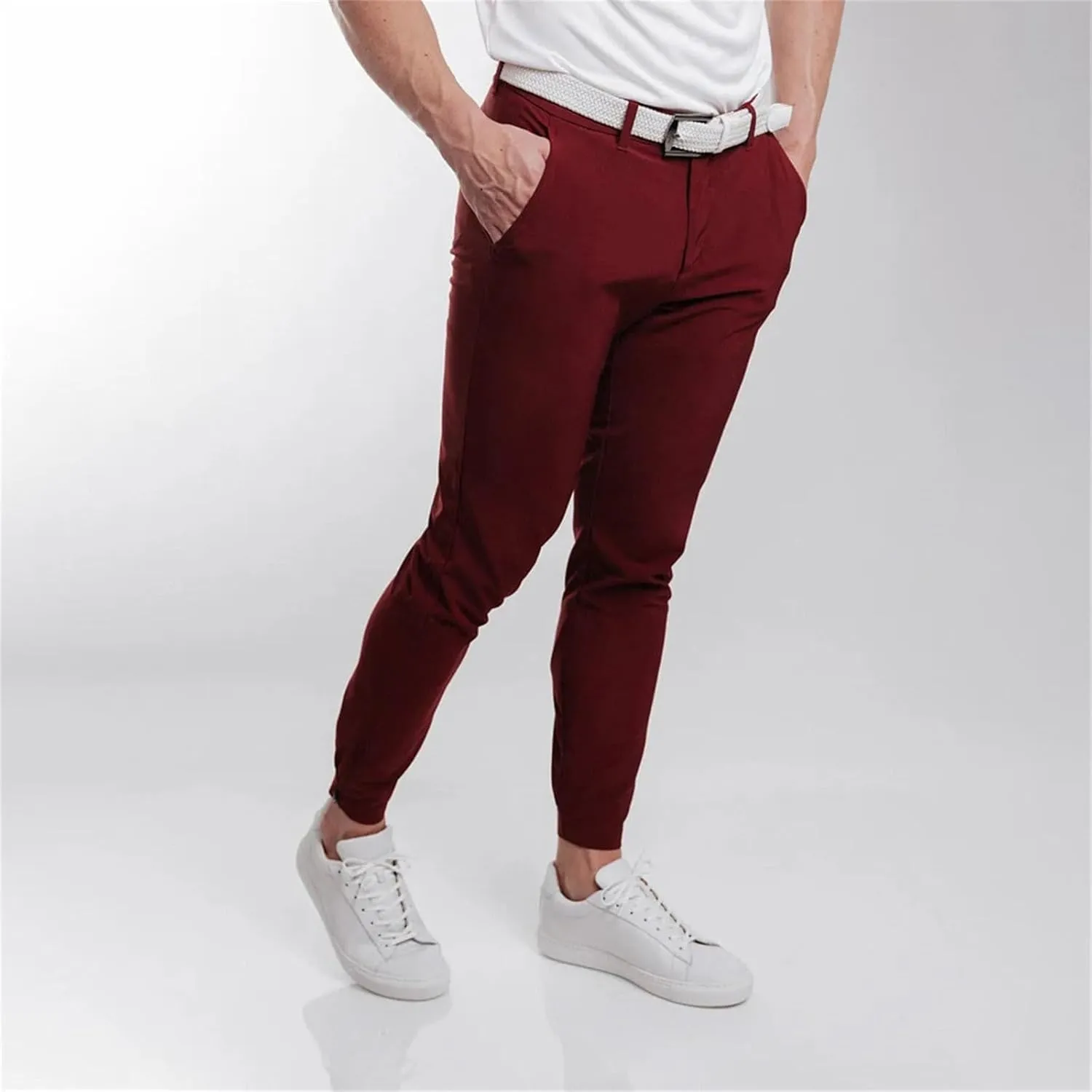 Mens 2023 Chino Skinny Pants Classic Fit Flat Front Stretch Solid Chino Deck Pants Business Casual Chinos Suit Pants