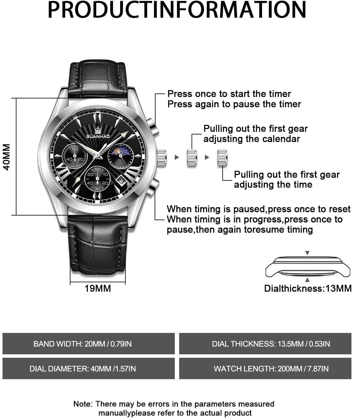 Men's Automatic Mechanical Diving Watch 40mm Luminous Dial 100M Waterproof Luxury Fashion Business Casual Sport Designer Genuine Watch with Calendar Rubber/Stainless Steel Strap