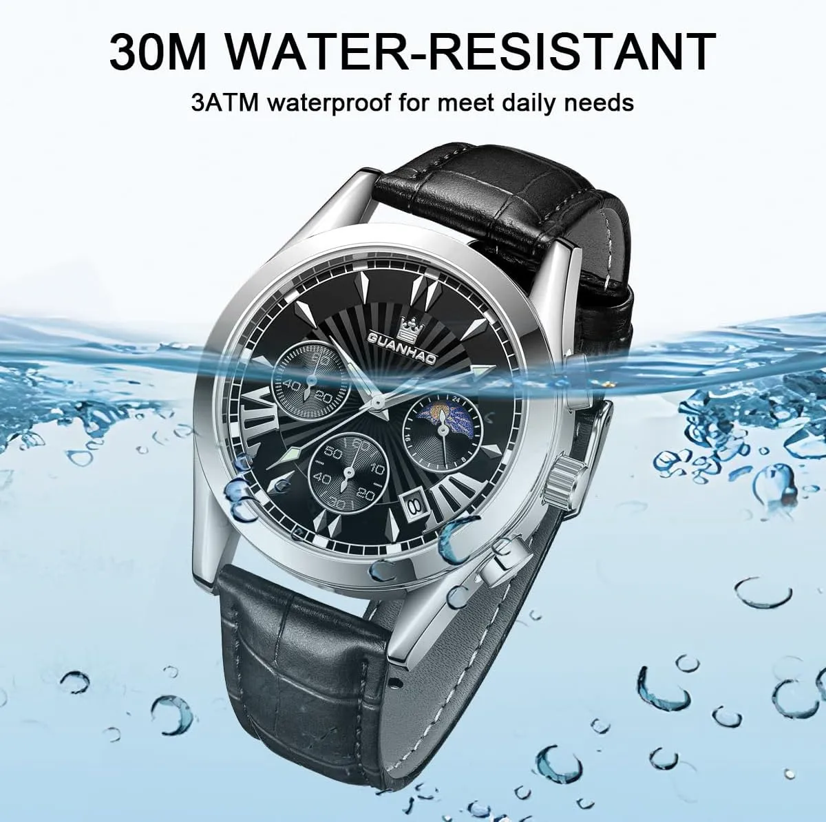 Men's Automatic Mechanical Diving Watch 40mm Luminous Dial 100M Waterproof Luxury Fashion Business Casual Sport Designer Genuine Watch with Calendar Rubber/Stainless Steel Strap