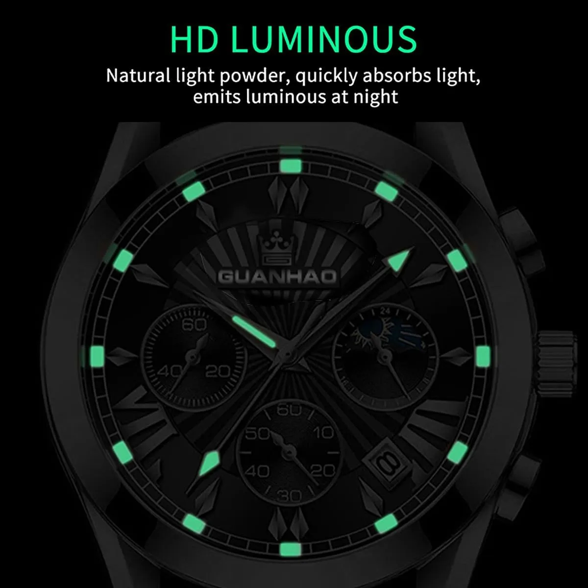 Men's Automatic Mechanical Diving Watch 40mm Luminous Dial 100M Waterproof Luxury Fashion Business Casual Sport Designer Genuine Watch with Calendar Rubber/Stainless Steel Strap