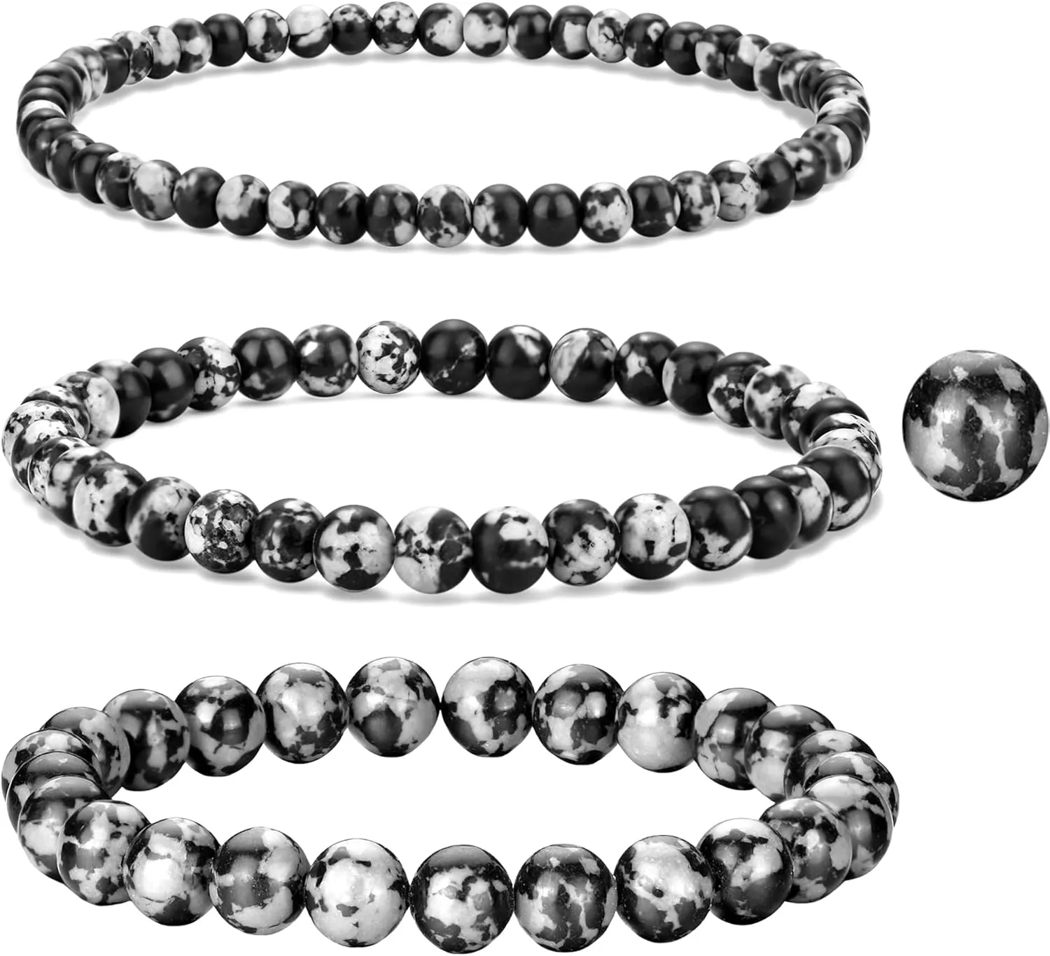 Mens Beaded Bracelets Tigers Eye Bracelet Lava Rock Bracelets Stretch Natural Stone Beads Bracelet for Men Gifts
