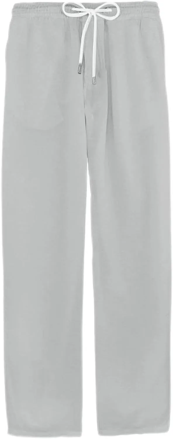Men's Casual Linen Pants Lightweight Summer Beach Pant Loose Fit Trousers