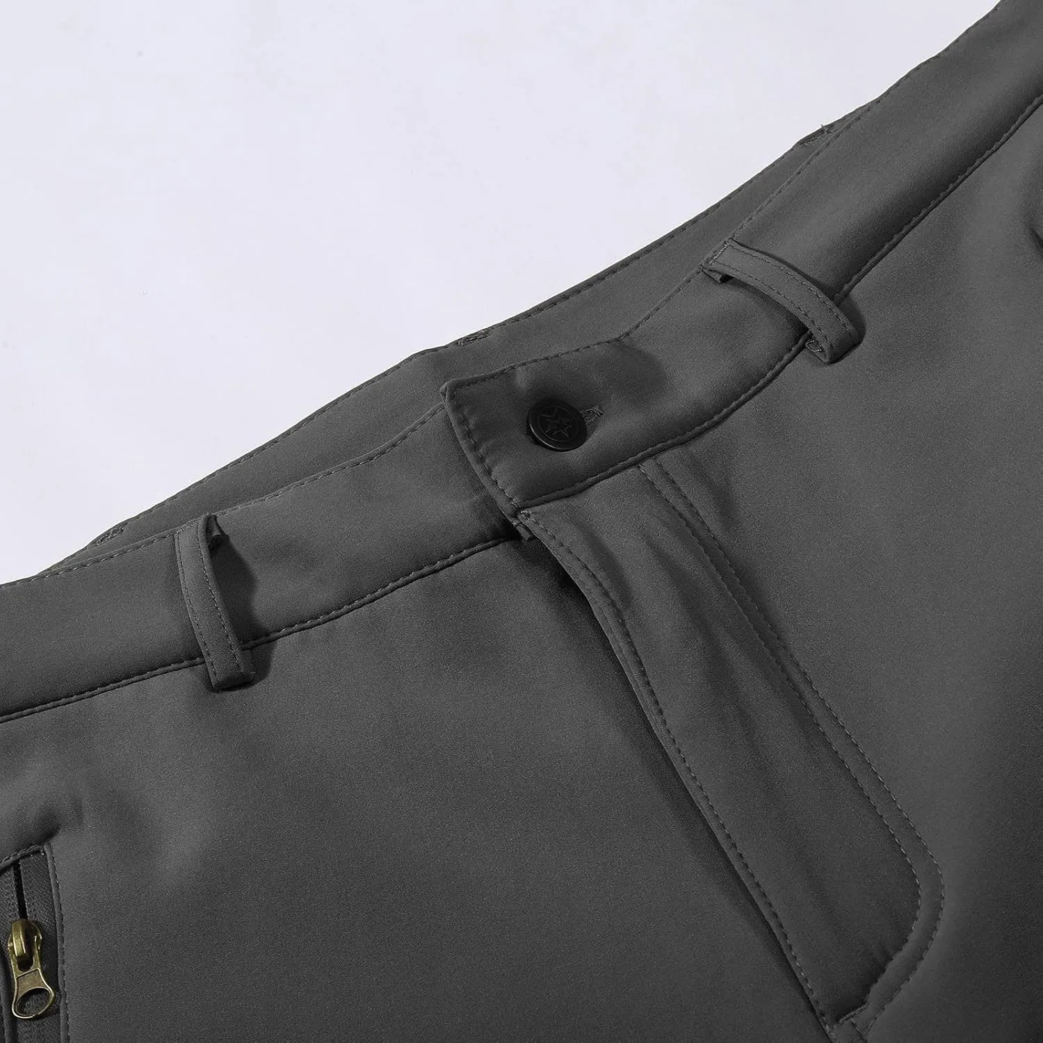Men's Casual Pants Outdoor Loose Fit Comfortable Softshell Work Pants for Hiking Travel and Daily Wear