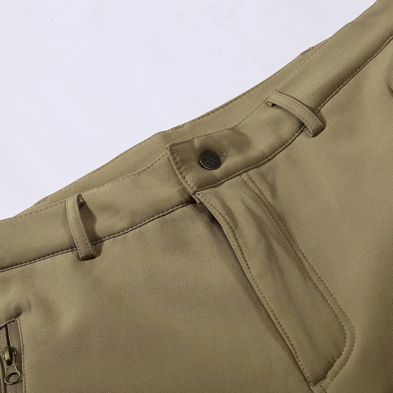 Men's Casual Pants Outdoor Loose Fit Comfortable Softshell Work Pants for Hiking Travel and Daily Wear