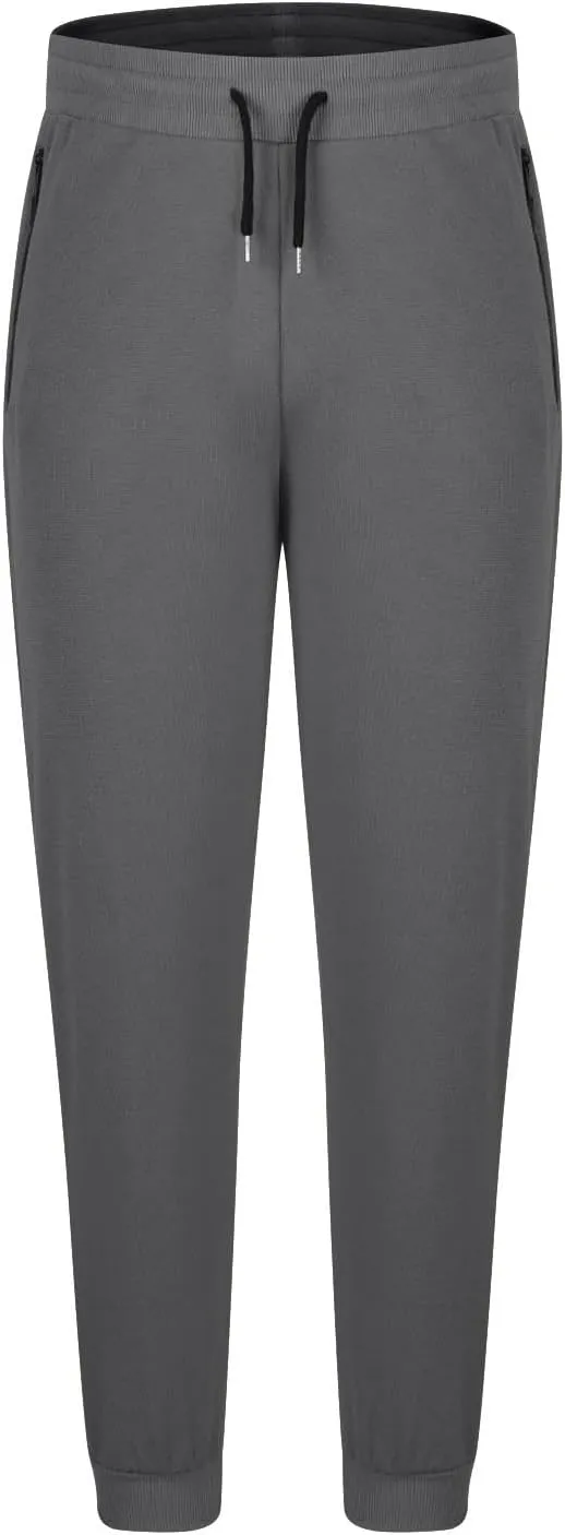Men's Jogger Sweatpants Athletic Slim Fit Drawstring Waist Stretch Casual Gym Workout Soft Versatile Zipper Pockets