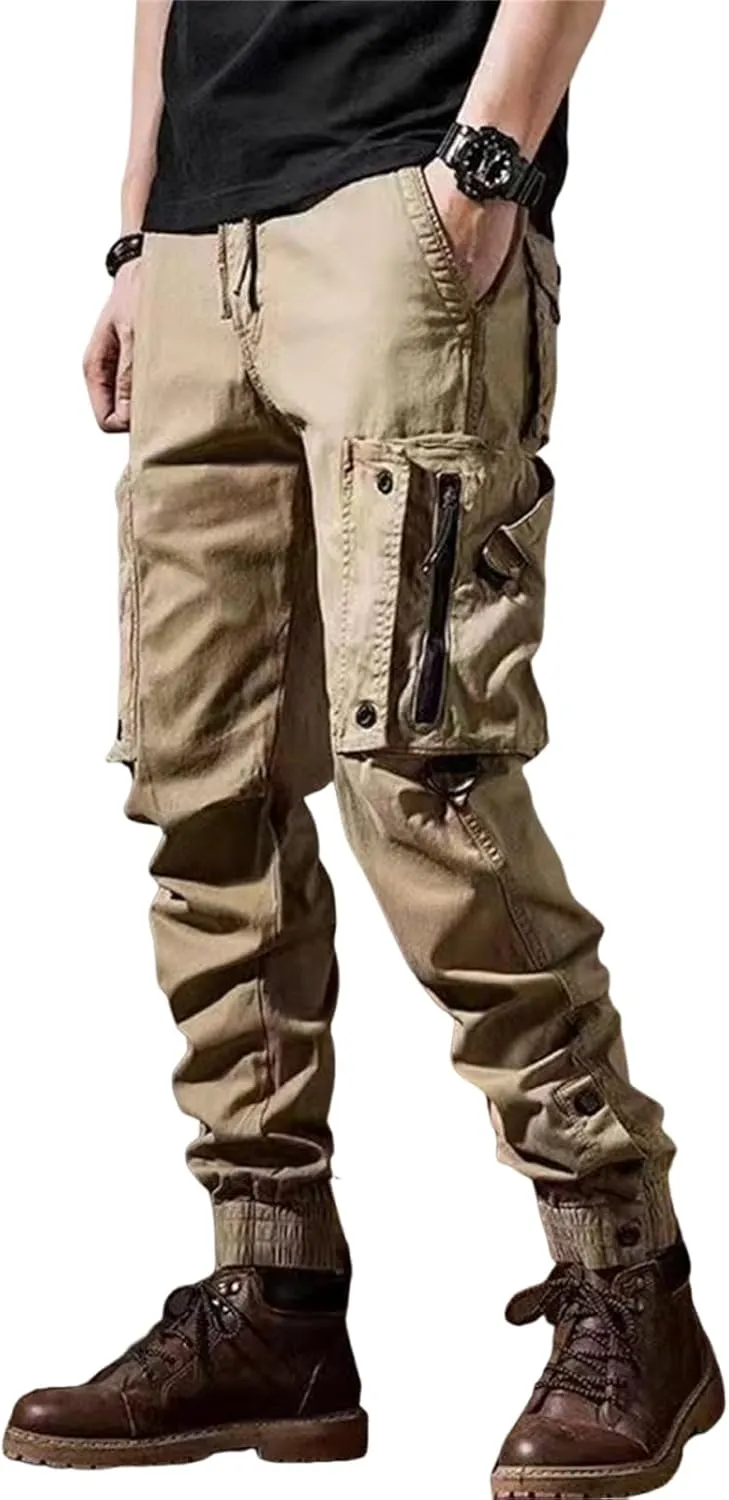 Mens Lightweight Sweatpants Tactical Work Lightweight Gym Workout Baggy Joggers Sweatpants