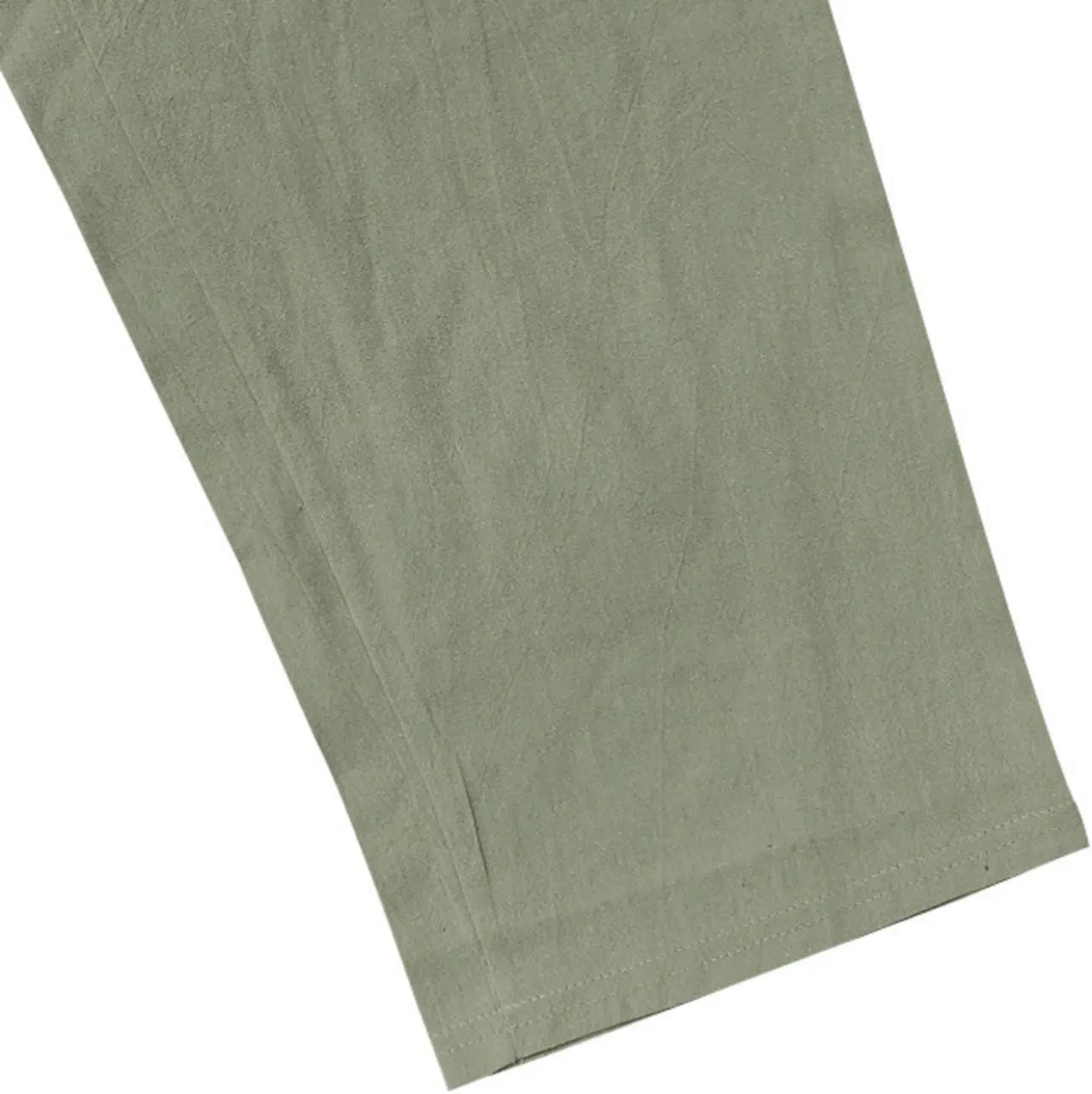 Men's Linen Cotton Pants Casual Lightweight Elastic Waist Summer Trousers