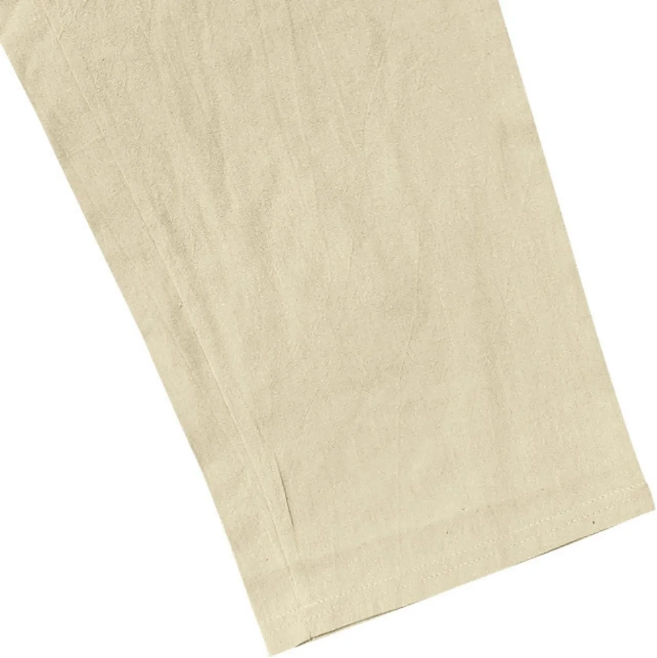 Men's Linen Cotton Pants Casual Lightweight Elastic Waist Summer Trousers