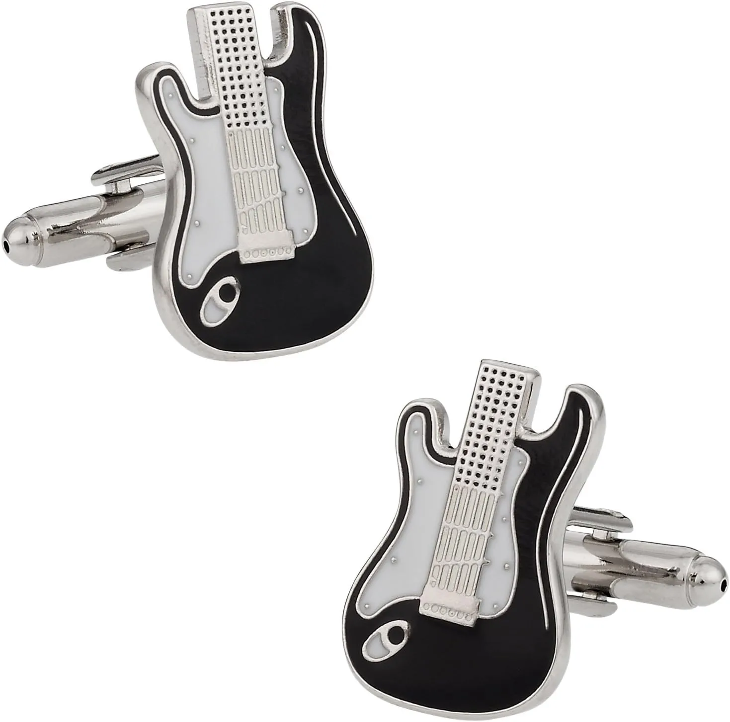Men's Rockstar Cuff Links for Men - Electric Guitar Cufflinks with Travel Gift Presentation Box for Guitarist