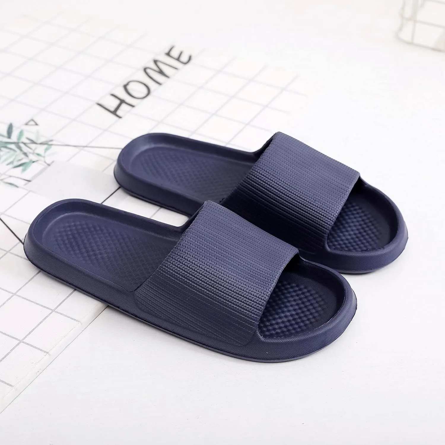 Mens Shower Shoes Slides for Women Bathroom Slippers Men Womens Slides Spa Bathroom Soft Sole Slippers