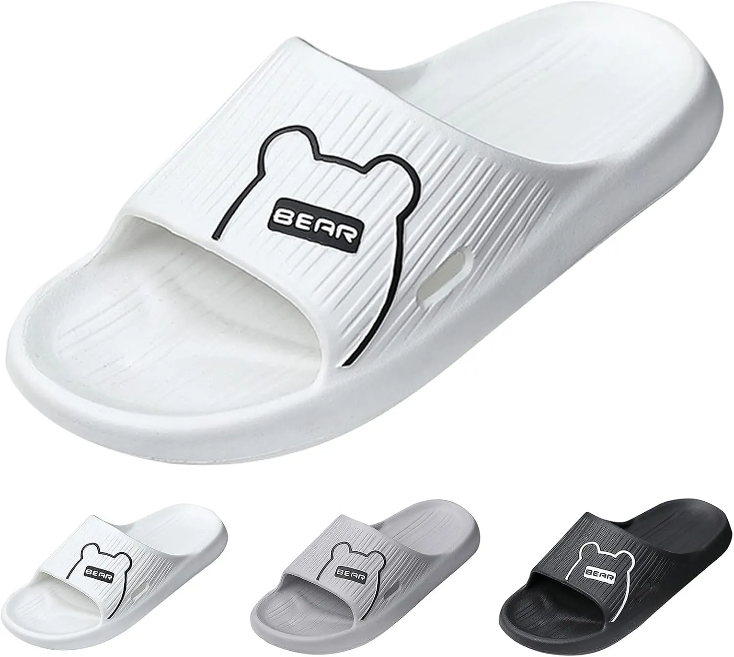 Mens Shower Shoes Slides for Women Bathroom Slippers Men Womens Slides Travel Bathroom Soft Sole Slippers