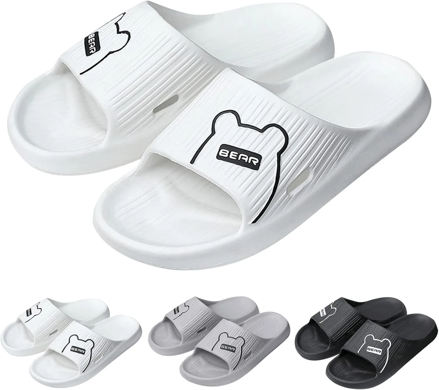 Mens Shower Shoes Slides for Women Bathroom Slippers Men Womens Slides Travel Bathroom Soft Sole Slippers