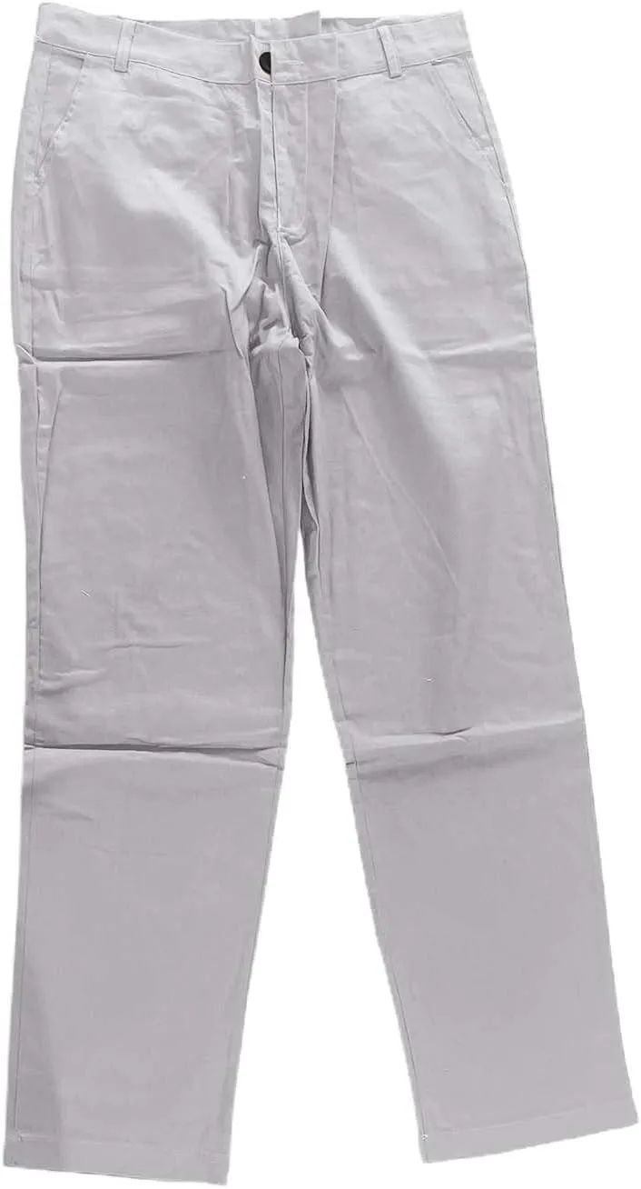 Mens Slim Fit Dress Pencil Pants Classic Flat Front Straight Leg Chinos Pants Business Suit Work Casual Golf Trousers