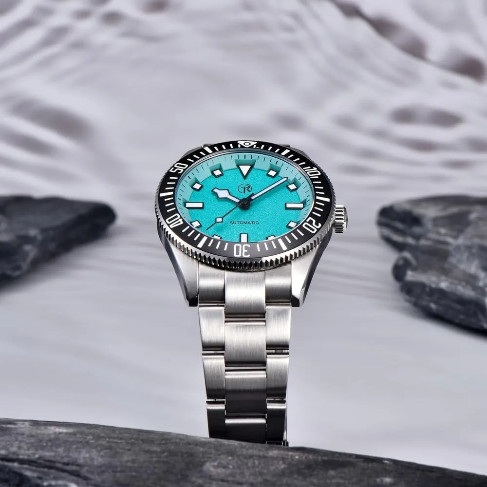 Men's Watches Automatic Waterproof Wrist Watch for Men, NH35 Mechanical Sports Stainless Steel Analog Wristwatch with C3 Lume, Self-Winding