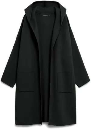 MEROKEETY Long Hooded Cardigan Sweaters for Women Oversized Open Front Coatigan Lady Jacket Coat Pockets