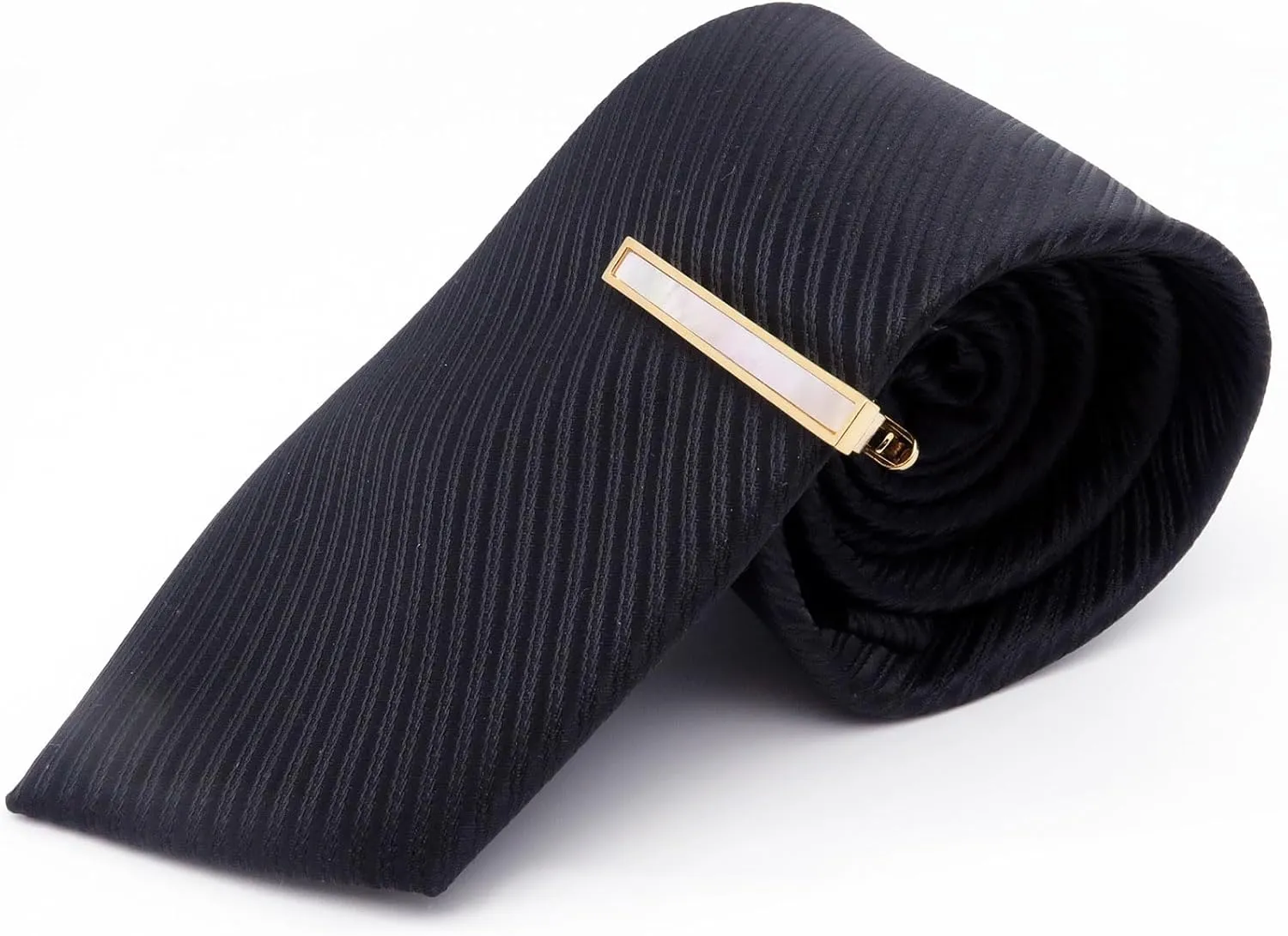 Mother of Pearl Men Cufflinks and Tie Clip Set Regular Necktie Tie Bar Pin Cuff Links for Wedding Business Shirt Tie